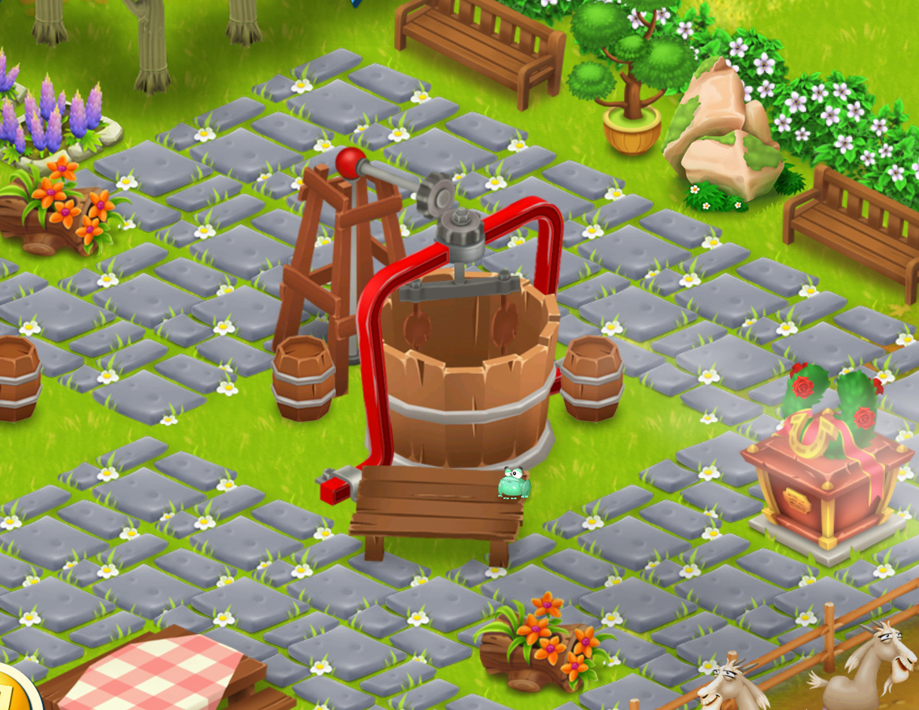 Frosch auf der futtermühle