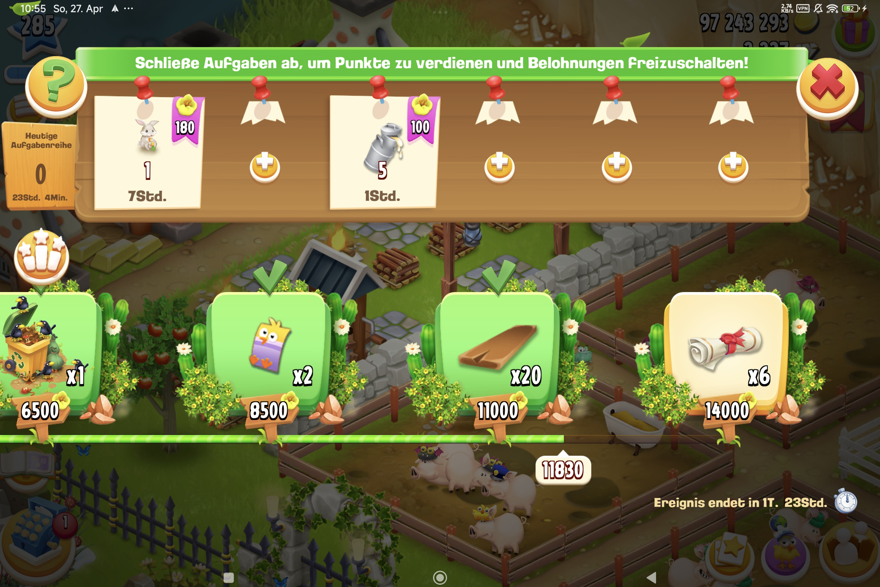 Nicht erfüllt bare Aufgaben