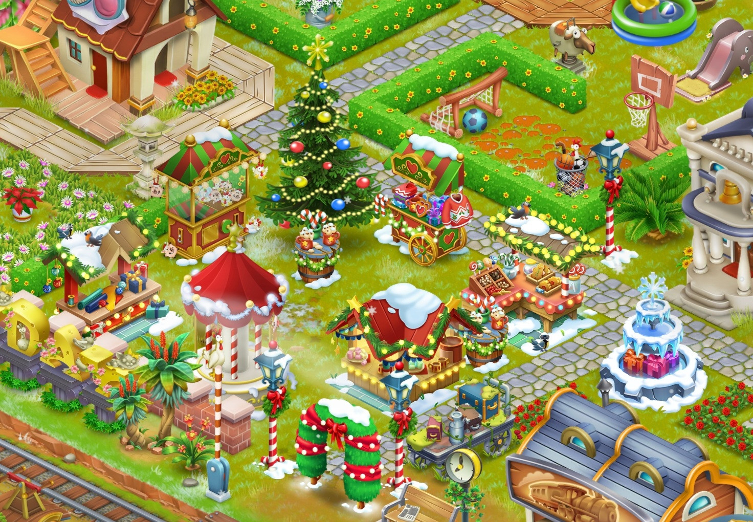 Weihnachtsmarkt in der Stadt