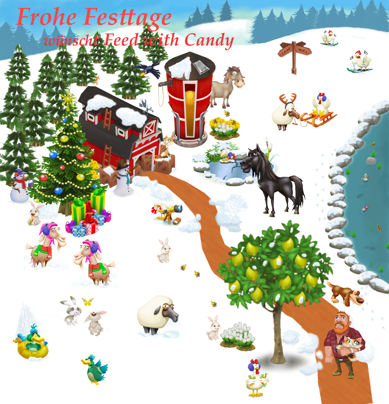 Frohe Festtage wünscht Feed with Candy