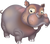 Hippo grau groß :Hippograu: